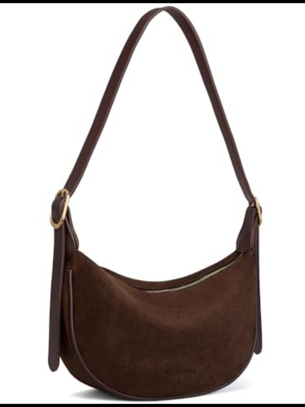 Vegan Leather Crescent Crossbody Hobo Bag Adjustable Strap Shoulder Purse